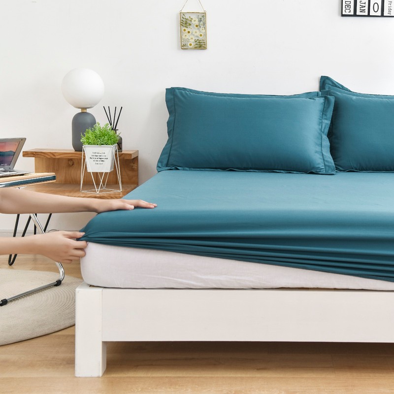全棉纯色床笠单件定制订做防滑薄棕床垫防滑保护套加高床罩三件套