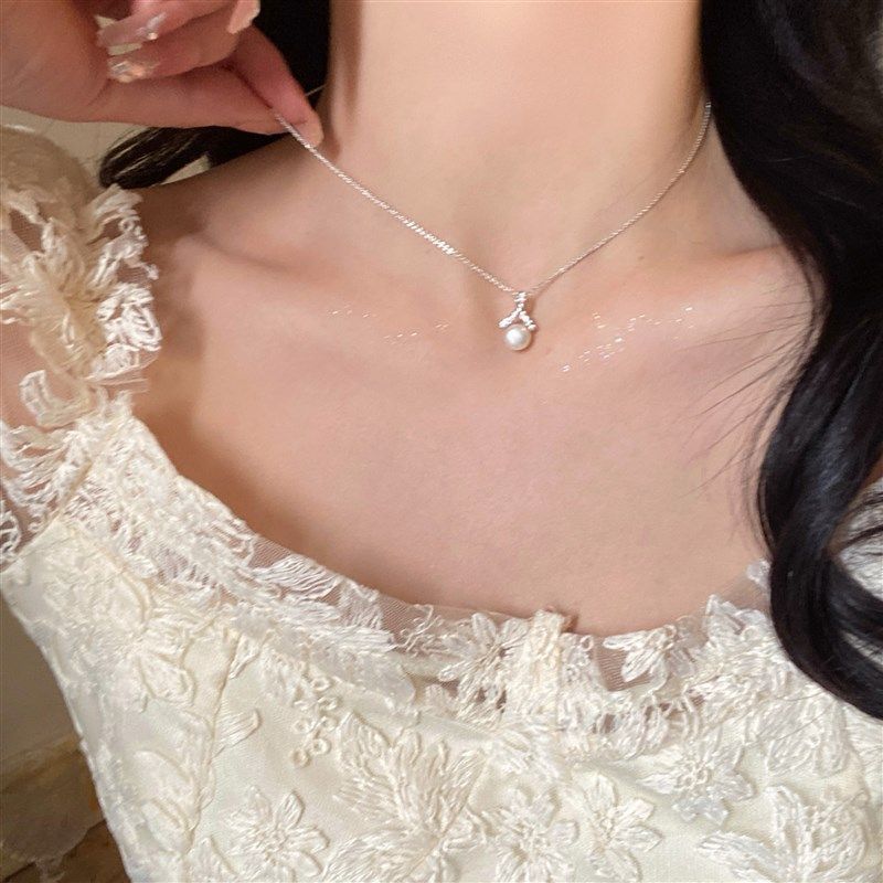 喀什公主法式气质微镶珍珠复古小众设计感轻奢高级项链礼物女