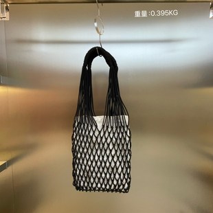 包包女2025新款 编织包 简约镂空草编袋度假沙滩包棉线手工草包时尚