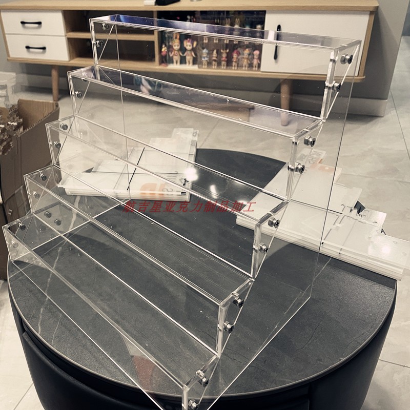 亚克力展示架陈列架阶梯式透明首饰珠宝二次元手办模型底座架定制