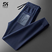 高端太空棉透气运动柔软空气层运动小脚休闲裤 卫裤 男2025春秋新款