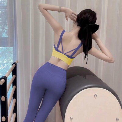 瑜伽服套装女g夏天健身服女2024新款高级感普拉提上衣美背运动内