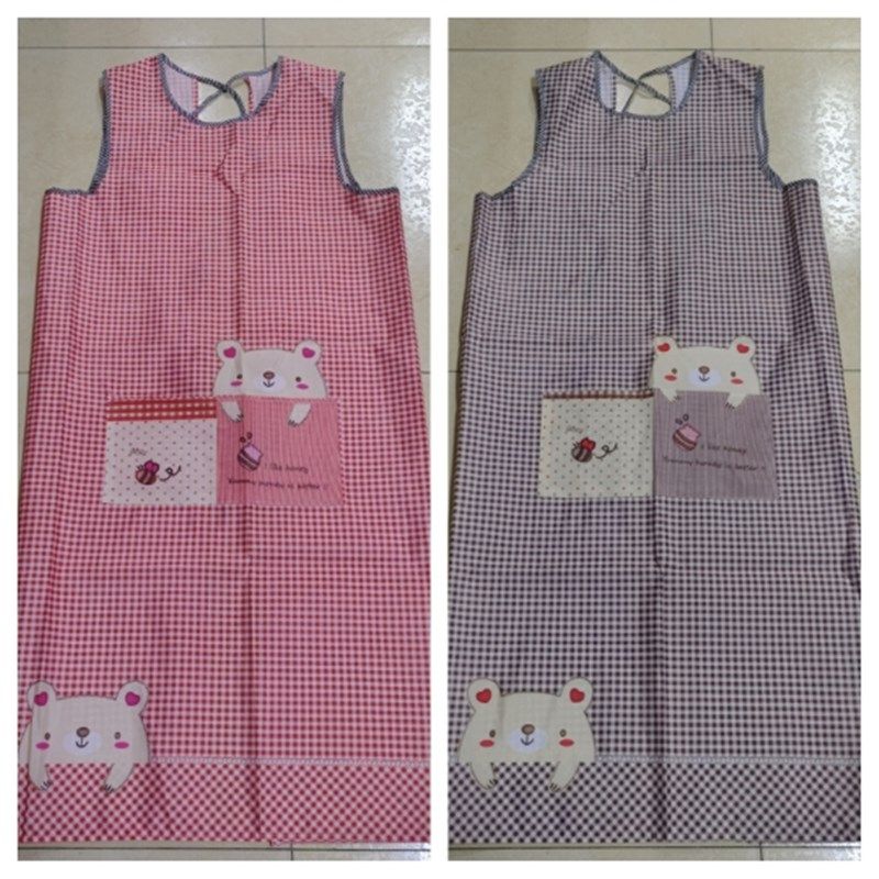 夏季超轻薄加长围裙女涤纶布透气无袖罩衣滑溜不粘毛过膝工作服男,家庭/个人清洁工具,围裙,淘宝优惠券,粉丝福利购,淘宝优惠卷