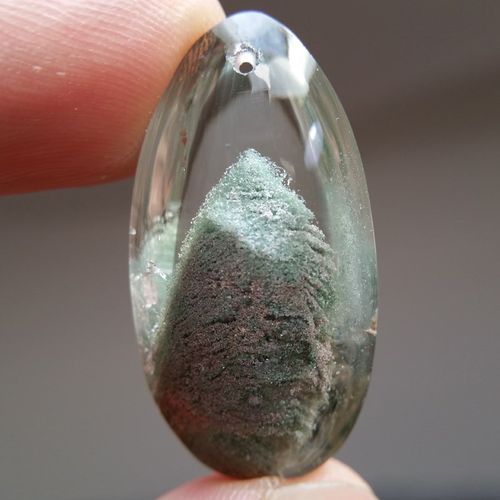 幽灵水晶挂件 天然绿幽灵吊坠 异象水晶原石挂坠 男女款水晶礼物