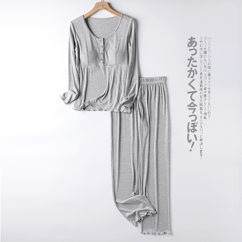 哺乳睡衣春夏季孕妇m装薄款产妇月子服5月份产后家居服女喂奶套装