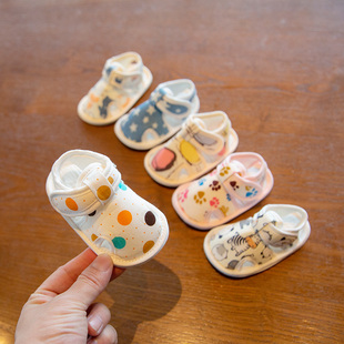 春秋婴儿鞋 0一岁女宝宝软底学步鞋 新生儿 3到12个月婴幼儿布鞋 秋季