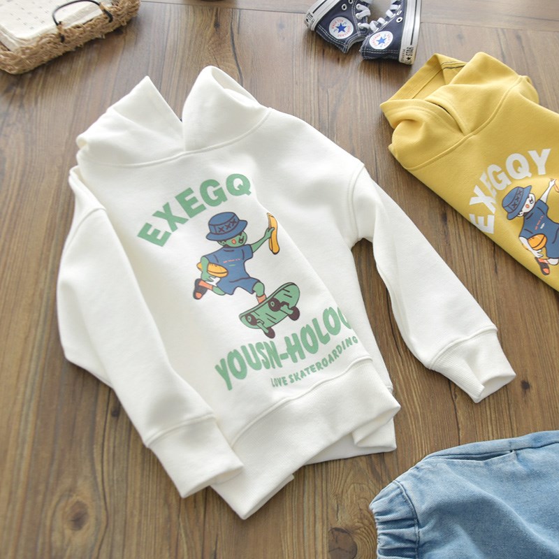 韩版男童卡通动漫纯棉卫衣儿童春秋套头休闲帽衫