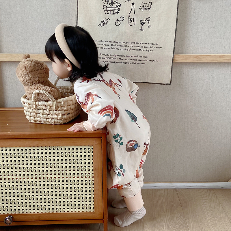 M 2023兔年婴儿睡袋六层竹棉纱布分腿防踢被宝宝双向拉炼可调节扣