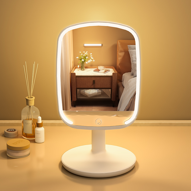 led化妆镜带灯台式学生宿舍桌面补光神器便携高清梳妆台美妆镜子