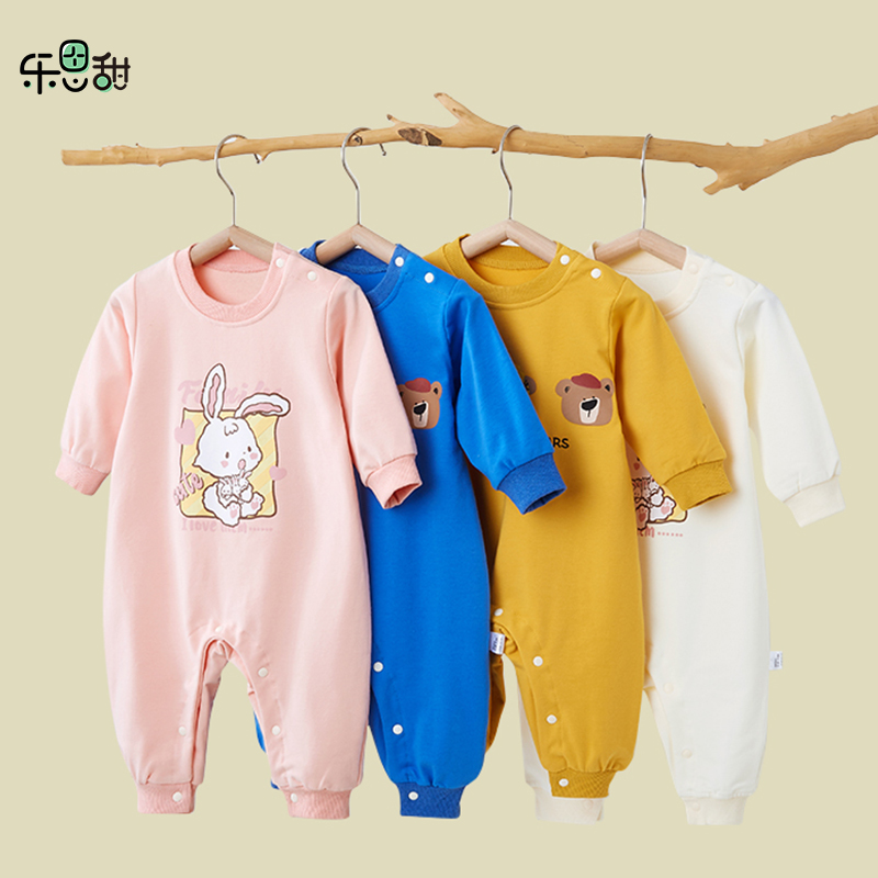 婴儿衣服连体衣春秋装外出服新生儿长袖超萌秋季哈衣宝宝卫衣外套