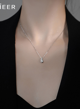 999纯银小水滴项链女夏气质轻奢小众设计锁骨链2023新款时尚颈链