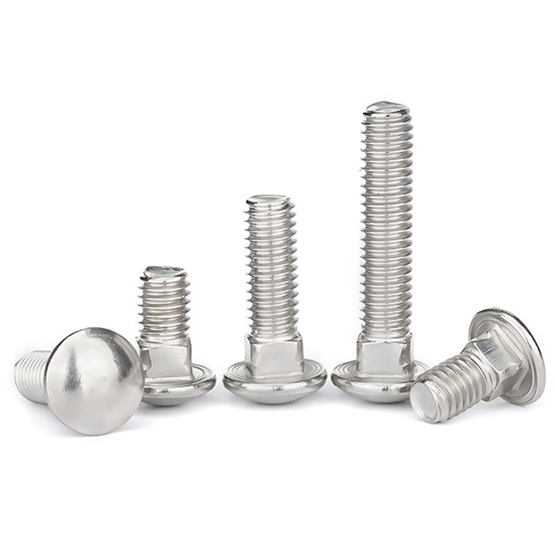 304不锈钢大头马车螺栓半圆方颈螺丝货架螺钉扁头四方M4M5M6M8M12