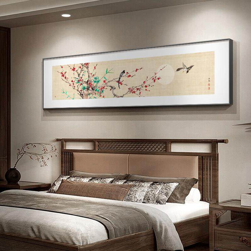 新中式卧室装饰画花鸟寓意好床头挂画沙发背景墙壁画民宿客房装饰,家居饰品,现代装饰画,淘宝优惠券,粉丝福利购,淘宝优惠卷