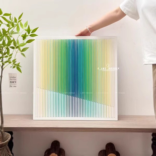 现代简约客厅玄关装饰画创意艺术餐厅民宿酒店壁画电表箱遮挡挂画