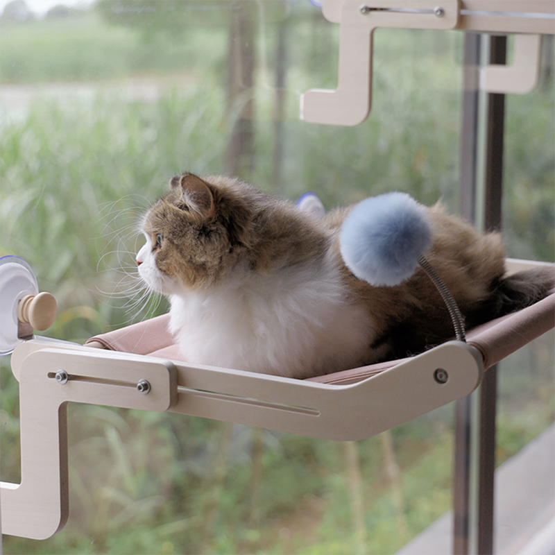 猫咕哩吸盘猫爬架玻璃窗户不y占地猫咪跳台免打孔吊床秋千悬挂式