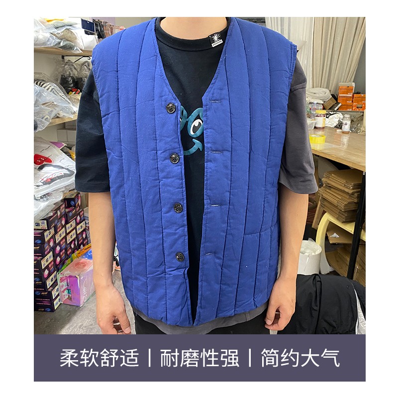 87式绿棉马甲煤矿工下井劳动布棉袄坎肩棉背N心工作服劳保保暖棉