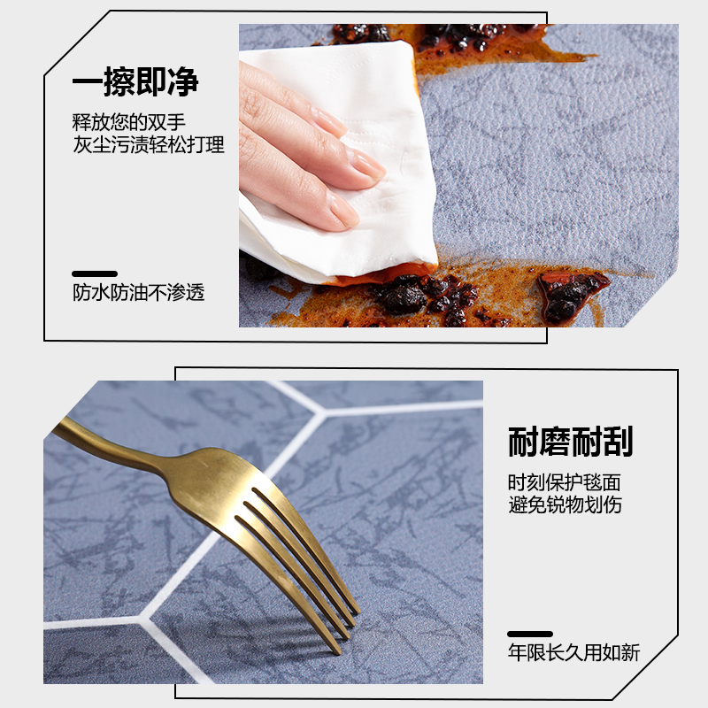 厨房地垫防滑防油脚垫免洗可擦防水家用地毯pvcS耐脏垫子满铺定制