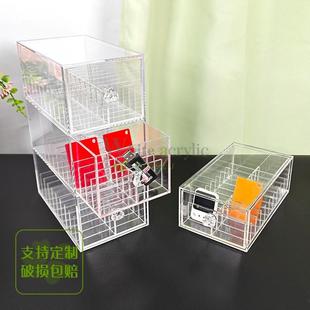 U盘收纳盒多格K宝数字证书分类整理盒U盾存放盒 透明亚克力抽屉式