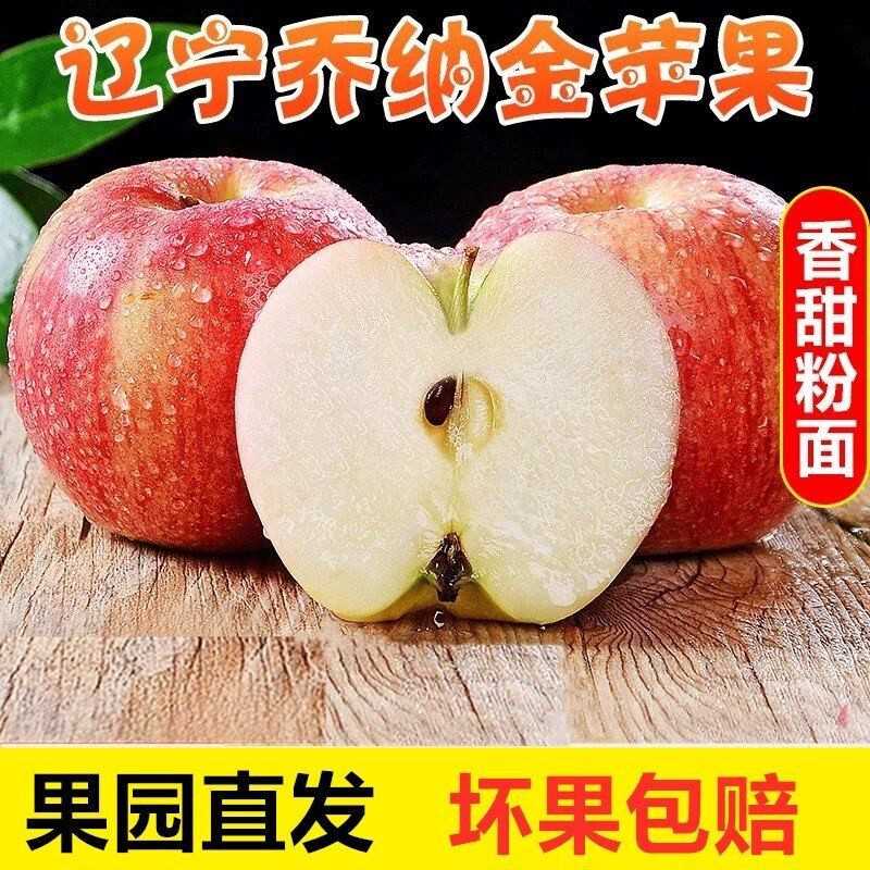 乔纳金新鲜苹果水果乔娜金乔那金粉辽宁营囗嘎啦粉面包邮