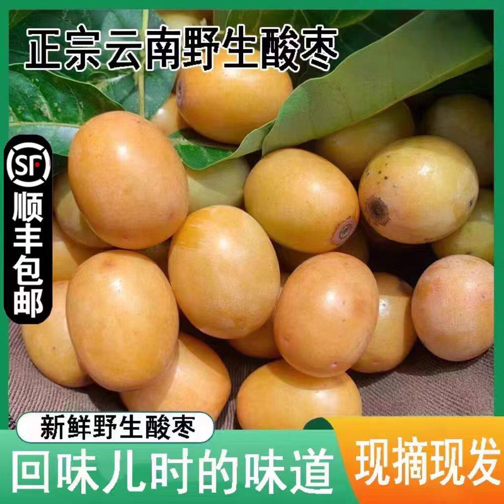 顺丰野生酸枣鼻涕果新鲜五眼果现摘现发南酸枣黄酸枣孕妇酸枣糕