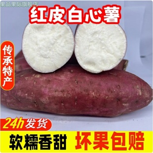 板栗薯爆皮王白薯白瓤番薯地瓜唐河白心红薯粗粮5斤商薯19干面薯
