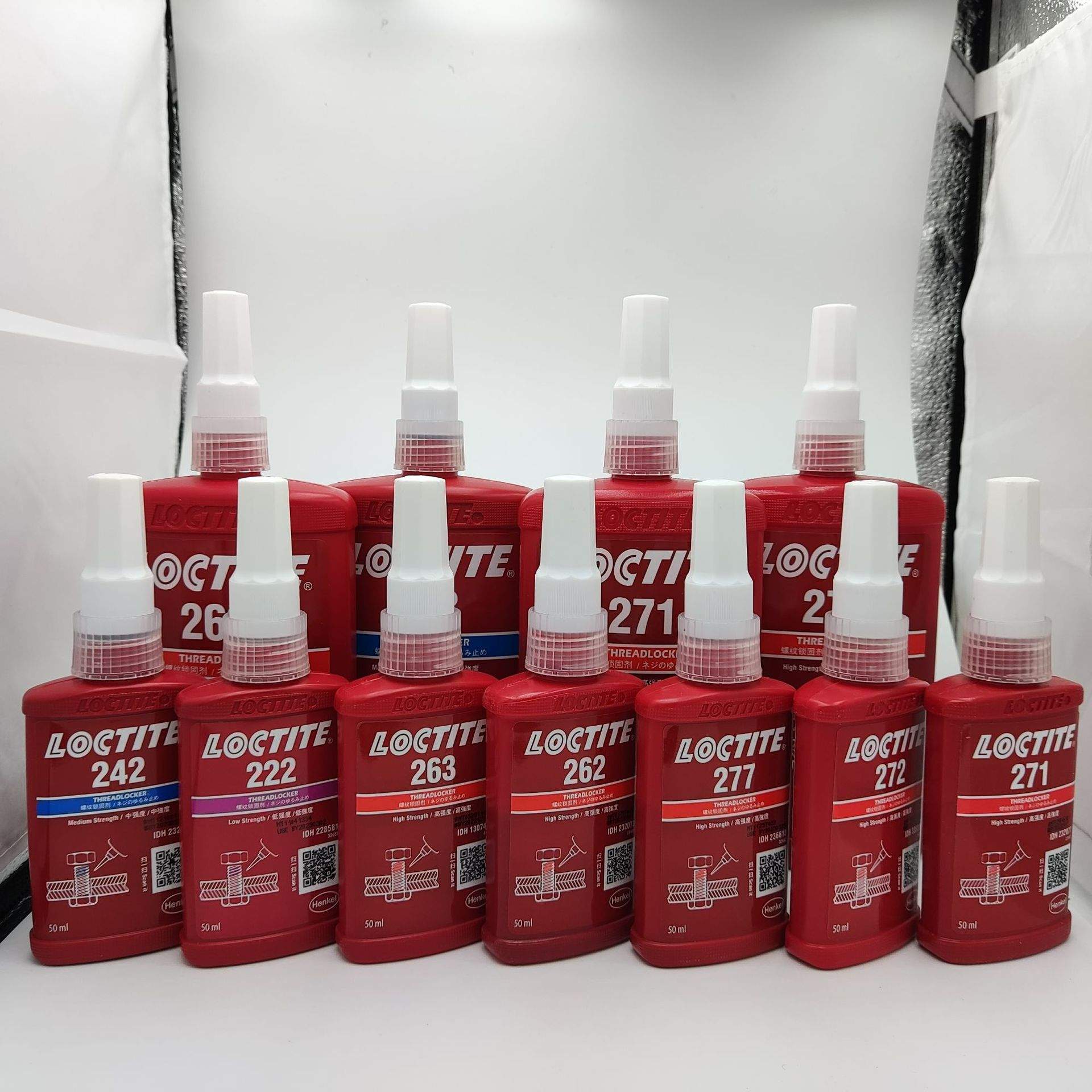 Henkel 乐泰  243 242 263 222 272 271 277 螺纹锁固剂 非溶剂