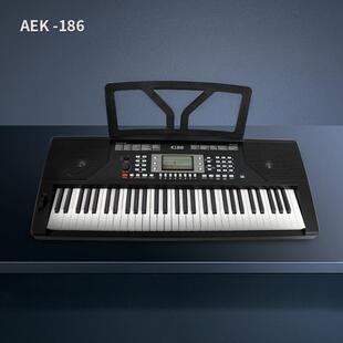 爱尔科英文版电子琴61键儿童成年便携式多功能标准钢琴键