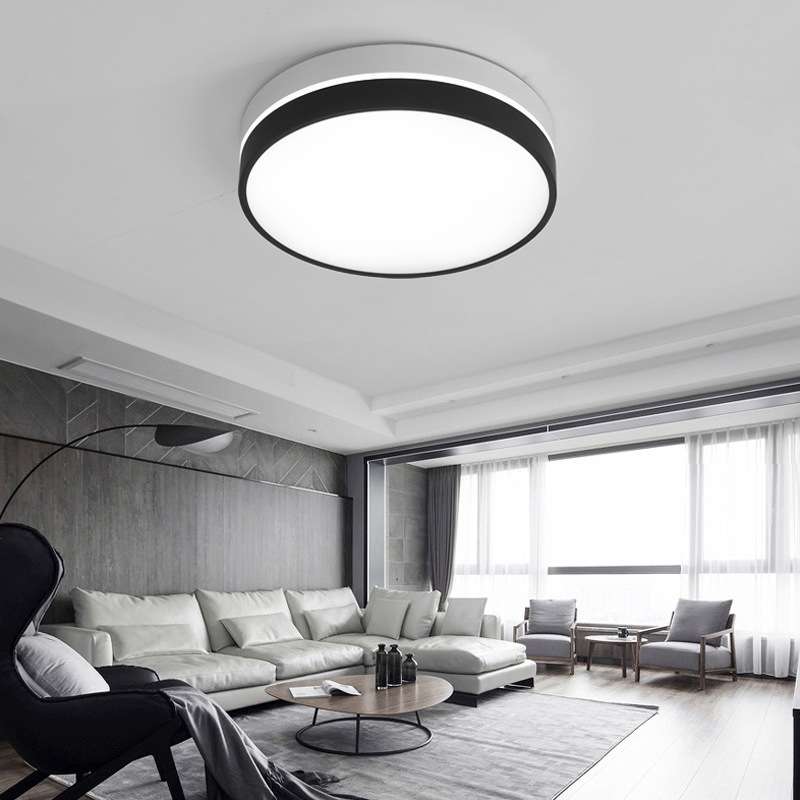 简约亚克力led吸顶灯 北欧圆形客厅灯现代个性书房卧室吸顶灯
