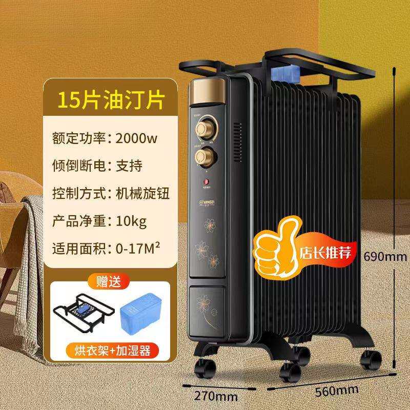 电热油汀取暖器家用节能恒温电暖器母婴速热大面积卧室暖气片