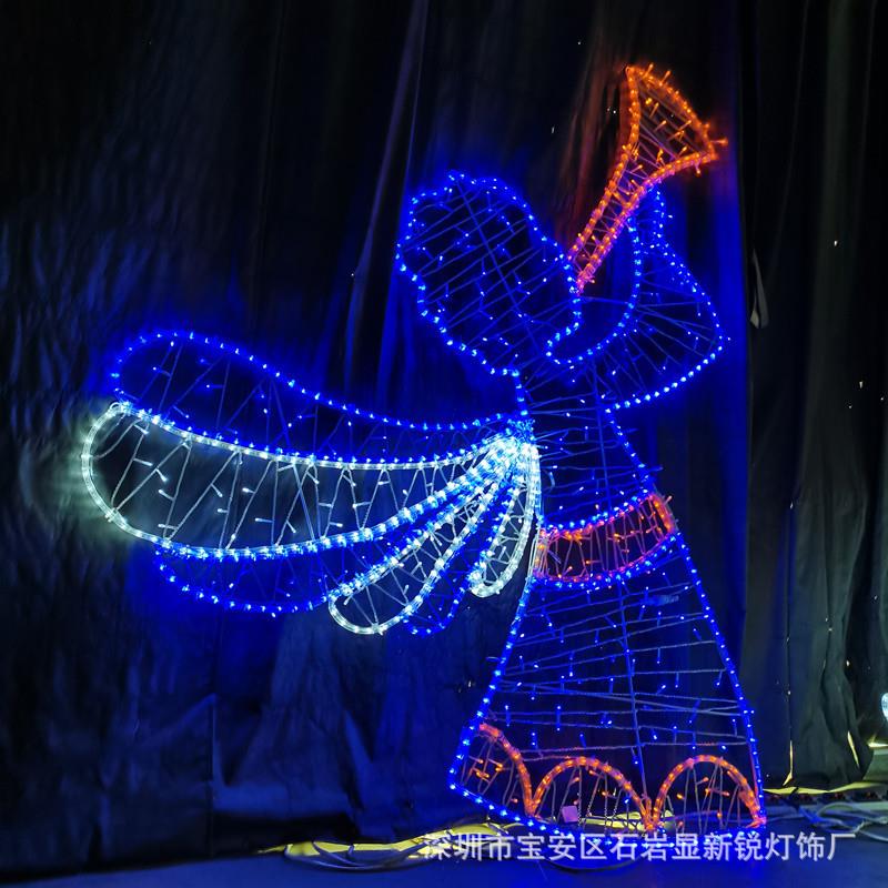 平面天使跨街灯LED户外亮化节日装饰天使仙女嫦娥奔月图案灯