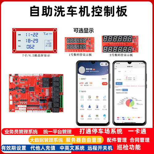 共享高压投币刷卡小区便民自助洗车机主板无人自助助洗车控制板