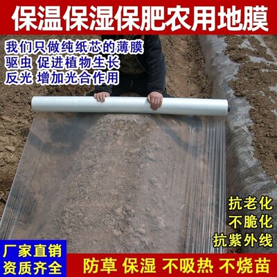 种菜专用地膜白色保温保湿膜吹塑膜白地膜塑料膜果园蔬菜大棚薄膜