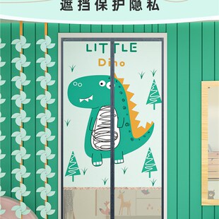 卡通遮挡布防蚊门帘魔术贴免打孔纱门窗卧室家用隔断高档自吸磁性