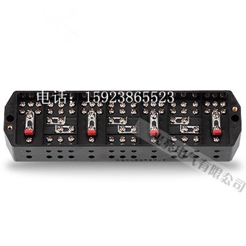 接线盒FJ6/PJ1黑色三相四线电能计量联合电工分接线端子并线器铜