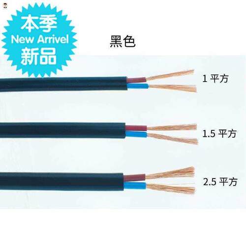 软芯阻燃防冻软线电缆线2芯公h司用家用电源线耐磨抗拉伸柔软防水