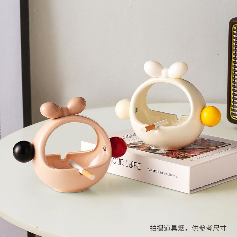 烟灰缸防飞灰风家用时尚个性潮流北欧ins可爱家居装饰品摆件