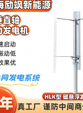 新款产品 H型 100W-10KW垂直轴 磁悬浮风力发电机路灯监控