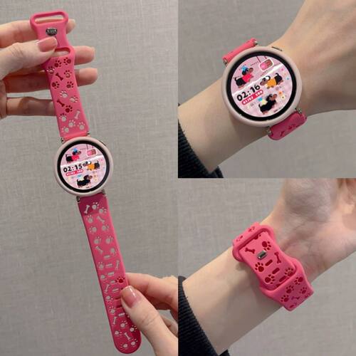 爪印骨头镂空硅胶适用oppowatchx2mini表带watch X/X2/4pro女新款