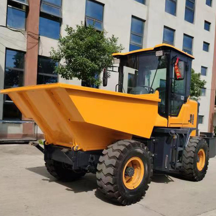 轮式工矿翻斗车建筑机械前卸式工程车工矿液压翻斗车