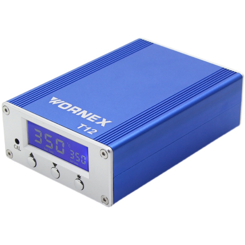 WORNEX大功率T12迷你智能可调恒温双数显焊台手机维修工具diy套件