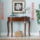 饰桌简约门厅玄关柜走廊靠墙桌子 玄关台装 美式 实木半圆玄关桌欧式