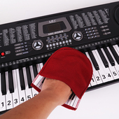 钢琴专用擦拭布电子琴吉他二胡小提琴通用纯棉手套擦琴布去污抹布