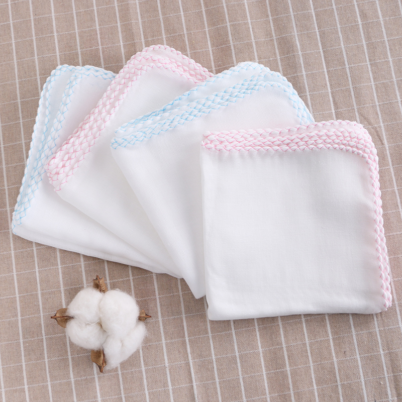 宝宝口水巾婴儿纱布毛巾纯棉超软小方巾薄新生儿童纱巾洗脸巾手帕
