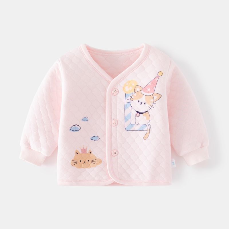 春秋新生儿衣服0-3个月纯棉婴儿内衣开衫单件夹棉宝宝保暖打底衣,童装/婴儿装/亲子装,保暖上装,淘宝优惠券,粉丝福利购,淘宝优惠卷