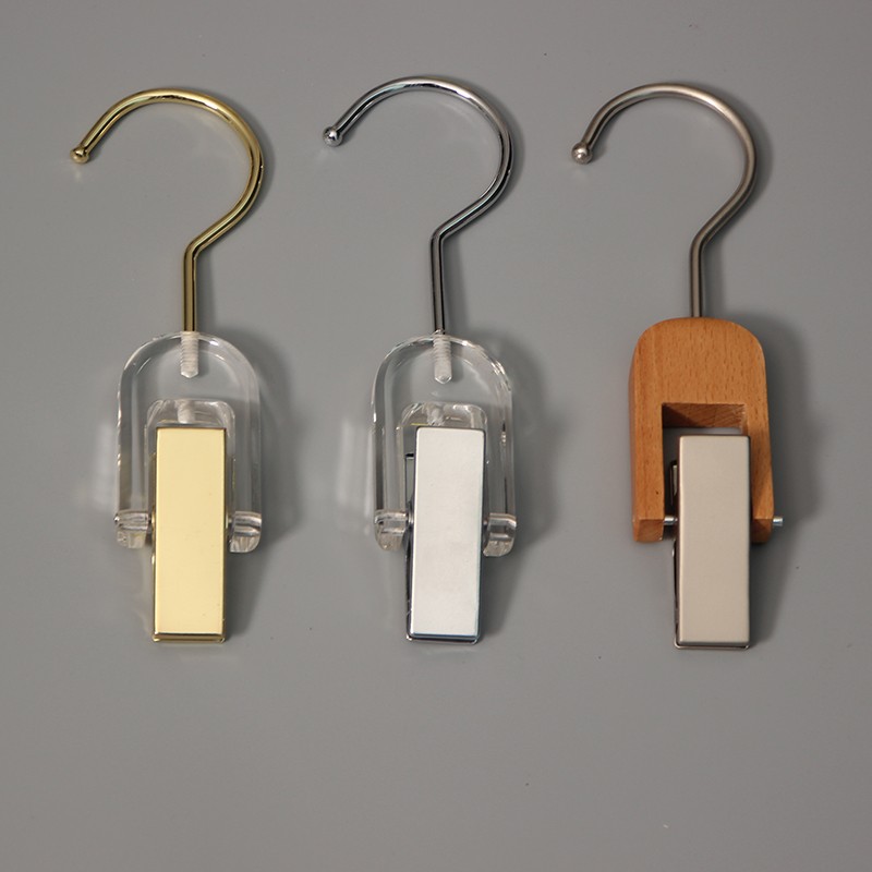 透明亚克力夹子服装店多功能裤夹挂衣帽水晶装饰挂钩袜子内衣夹子