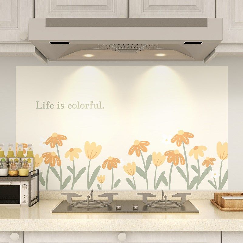 网红厨房防油贴纸自粘阻燃耐高温瓷砖墙贴画灶台防霉橱柜装饰壁纸,家居饰品,软装墙贴,淘宝优惠券,粉丝福利购,淘宝优惠卷