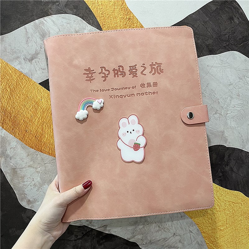 孕检收纳册兔宝宝孕妈妈产检资料册a4a5活页孕期检查单档案记录册