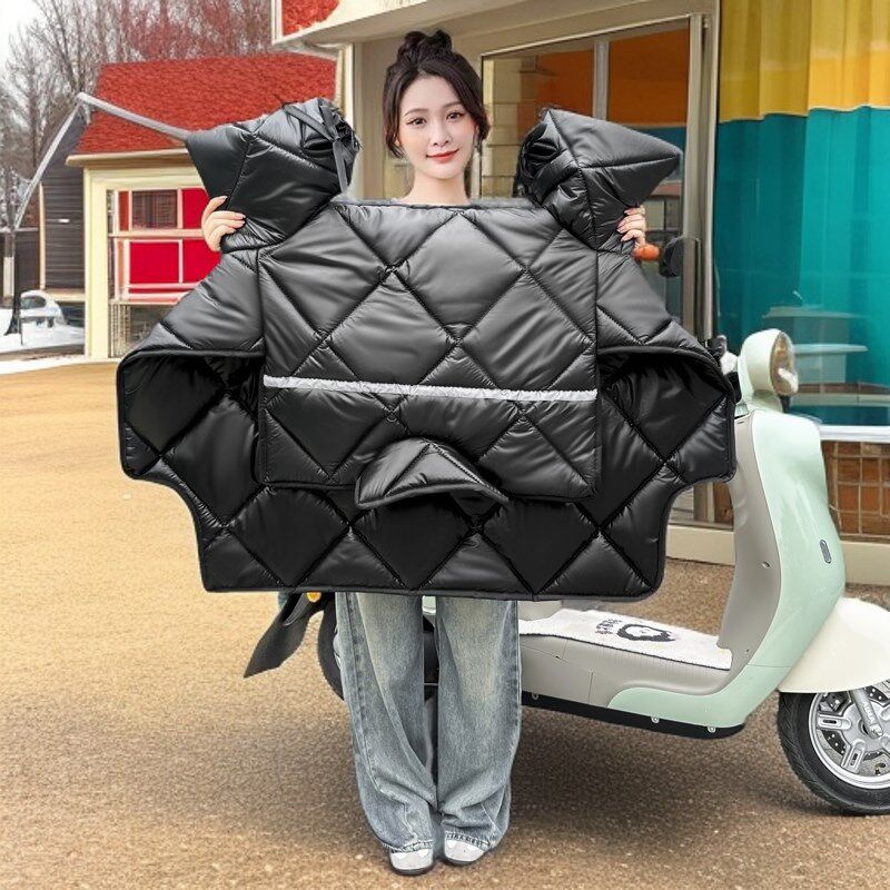 2024新款双面防水防风保暖电动车挡风被防寒踏板车冬季加厚通用