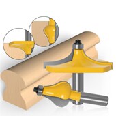 2大柄木工铣刀线条鱼尾扶手刀花边线条刀柜门顶线刀电木铣雕刻