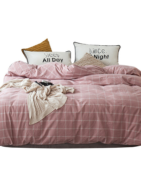 A类水洗棉全棉被罩1.5m1.8x2.0单双人斜纹纯棉200x230被套单件180